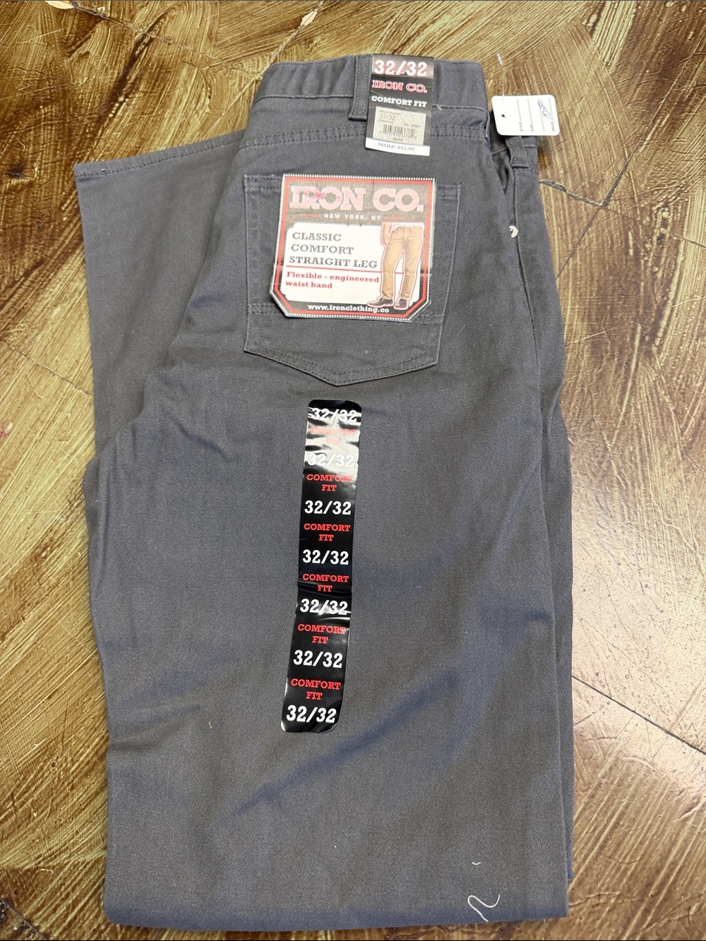 Iron Co. Classic Comfort Straight Leg Pants - Dark Gray